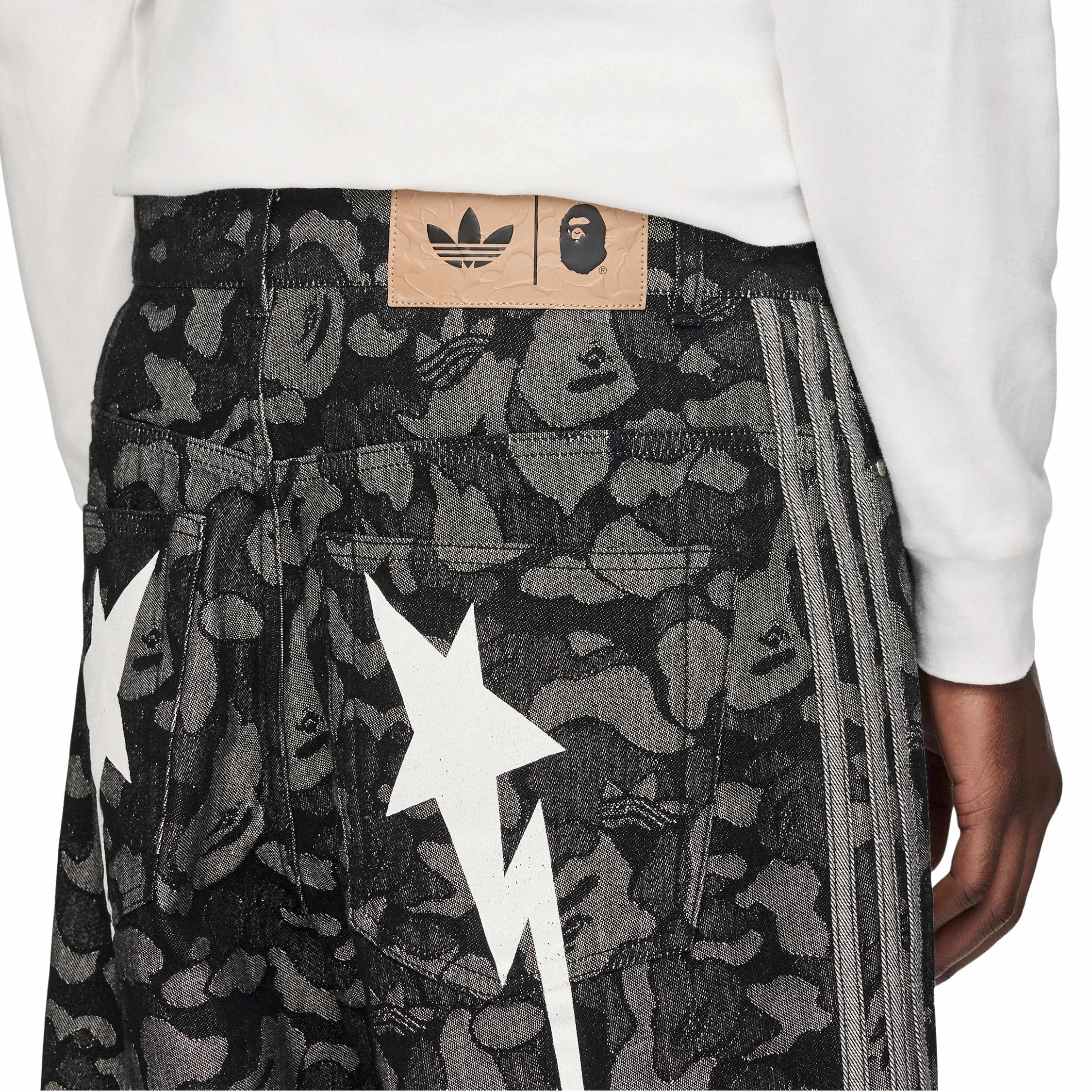 Adidas	x Bape Shark Denim Jorts - Image 4
