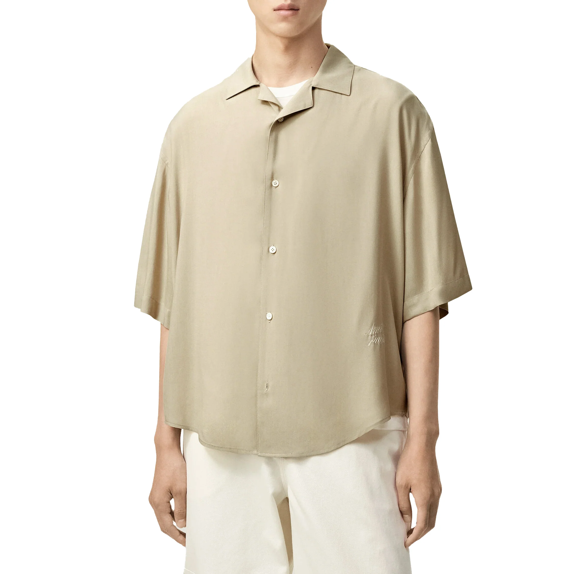 AMI Paris	Embroidered Ami Paris Boxy Shirt - Image 3