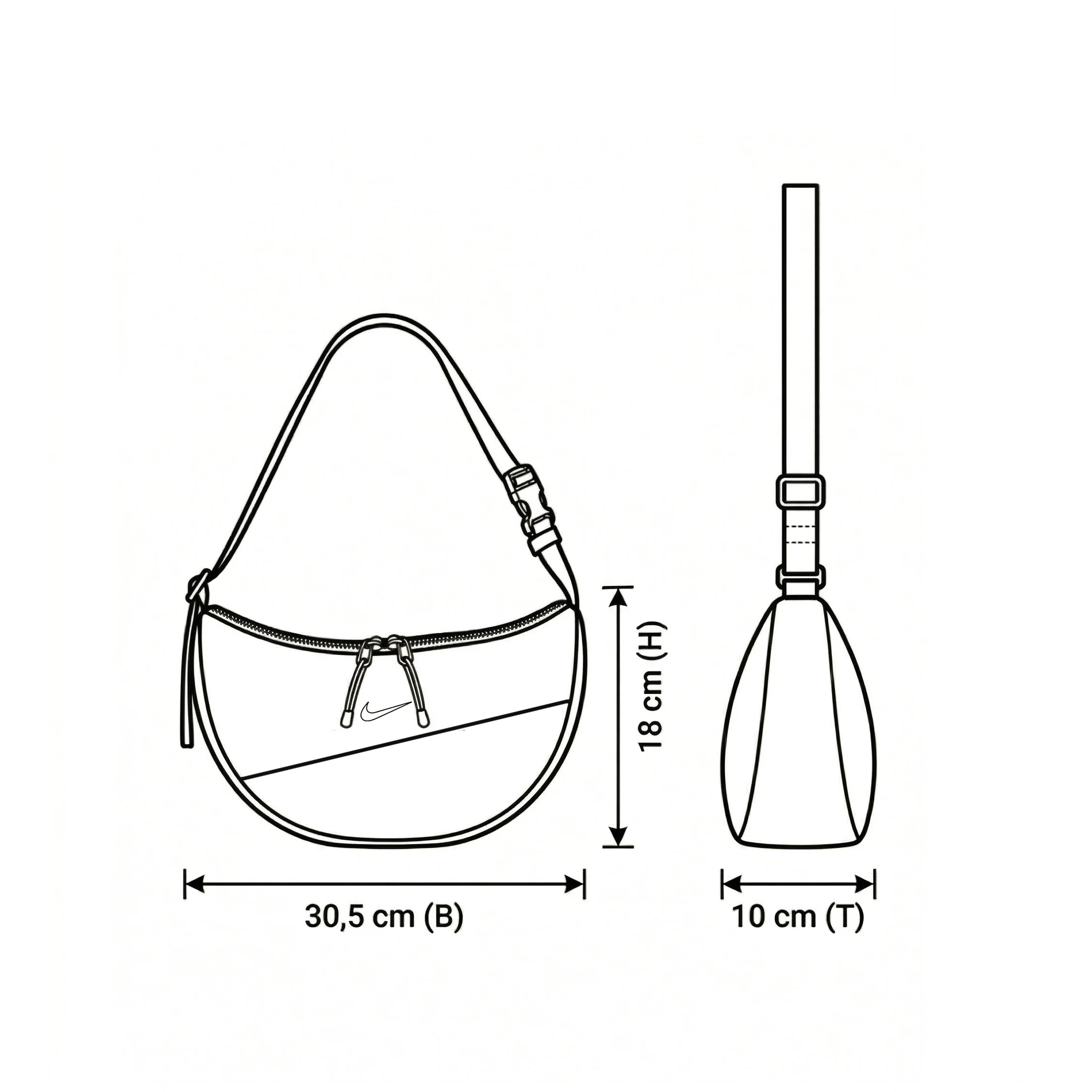 Aura Crescent Crossbody Bag Recycled - Image 5