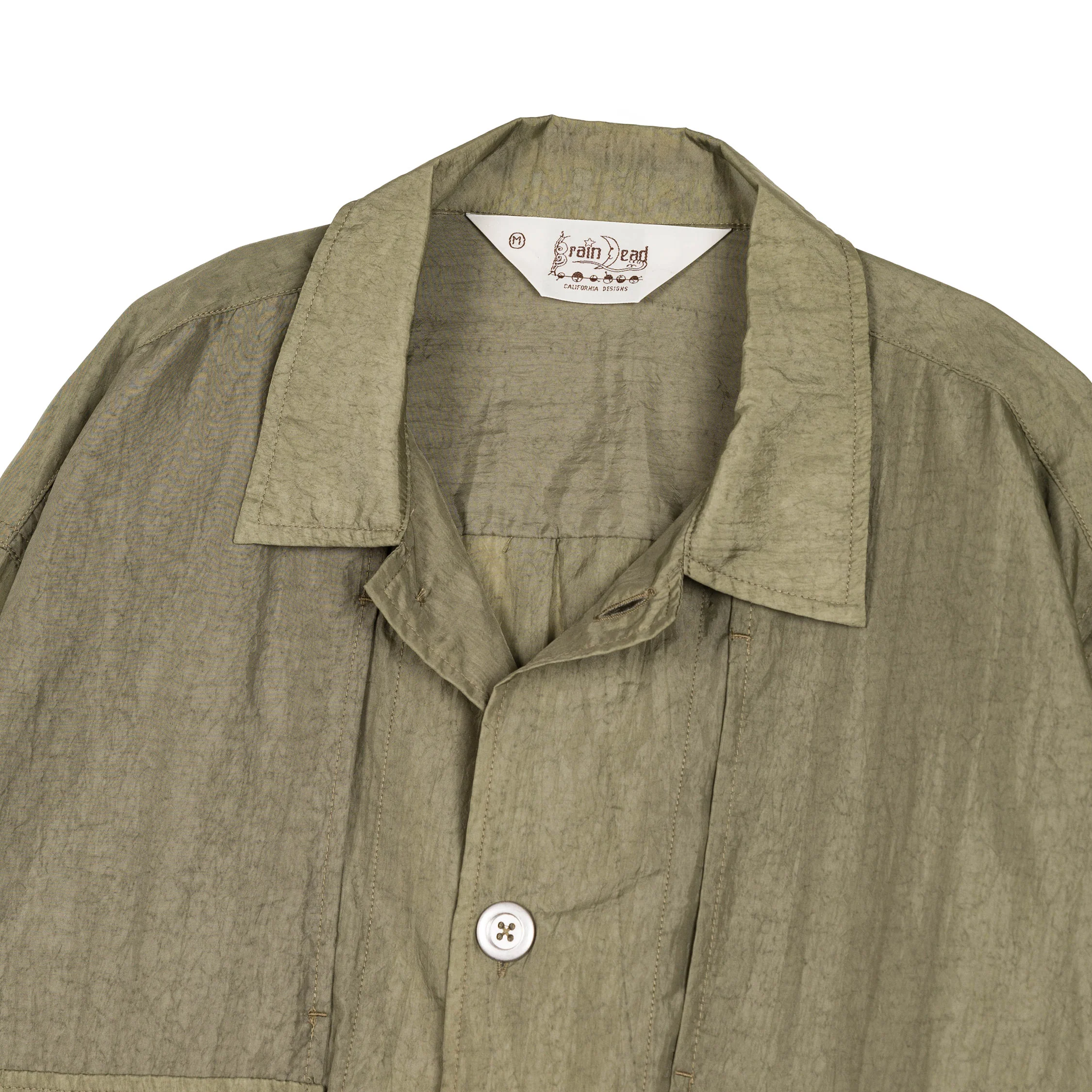 Brain Dead Cropped Nylon Button Up Shirt - Image 2