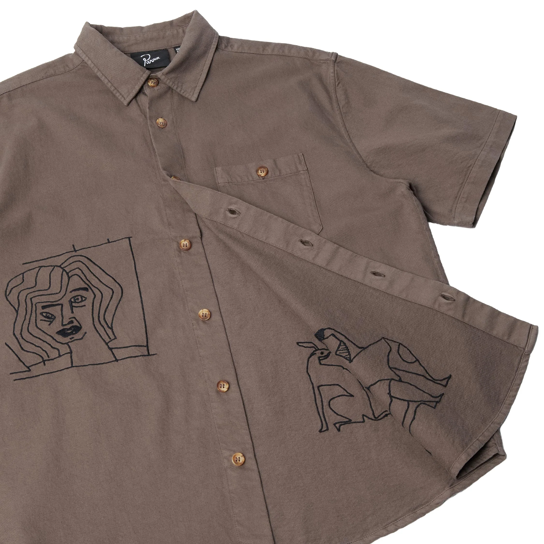 By Parra Crooked Face Short Sleeve Shirt - Image 4