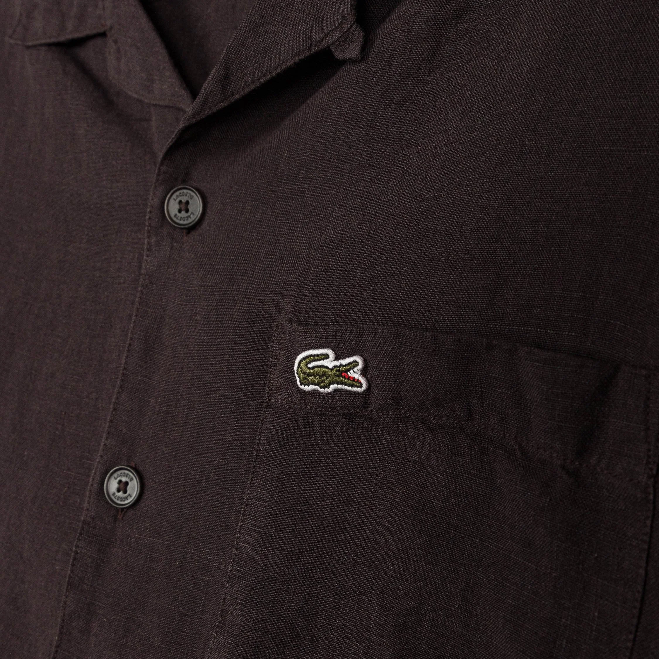 Lacoste	Relaxed Fit Linen Shirt - Image 4