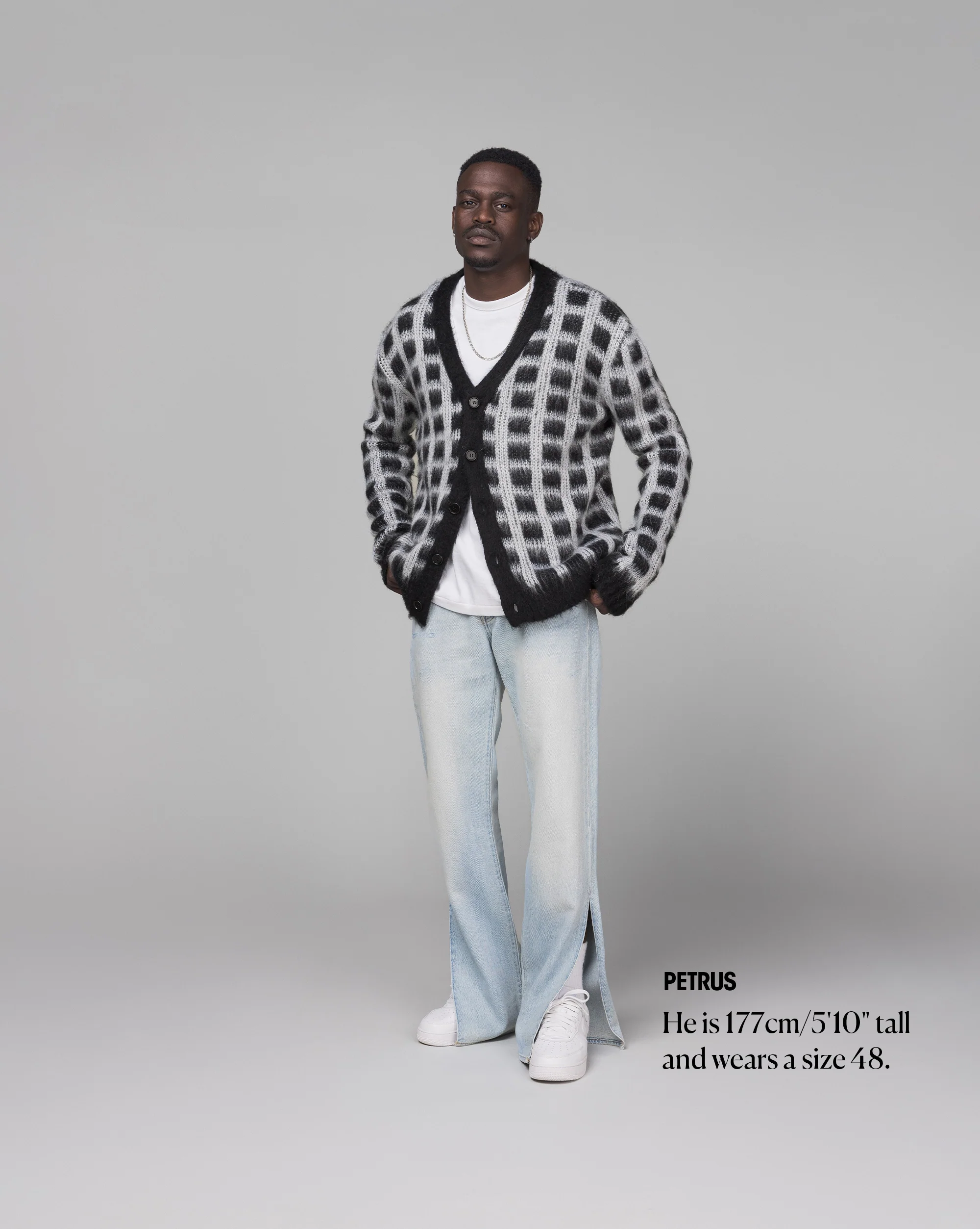 Marni Brushed Check Fuzzy Wuzzy Cardigan - Image 2