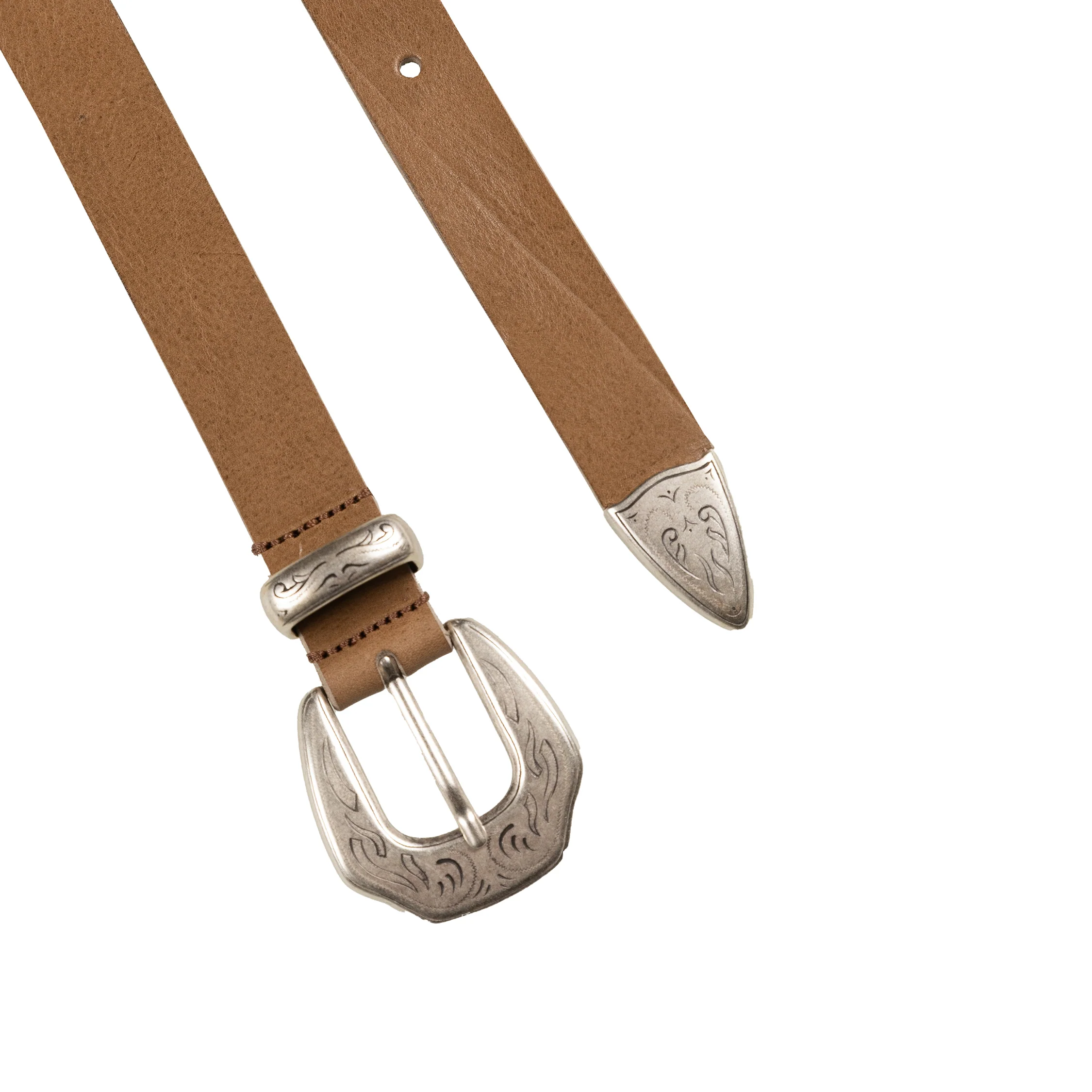 Molebo Embossed Hardware Leather Belt - Image 2