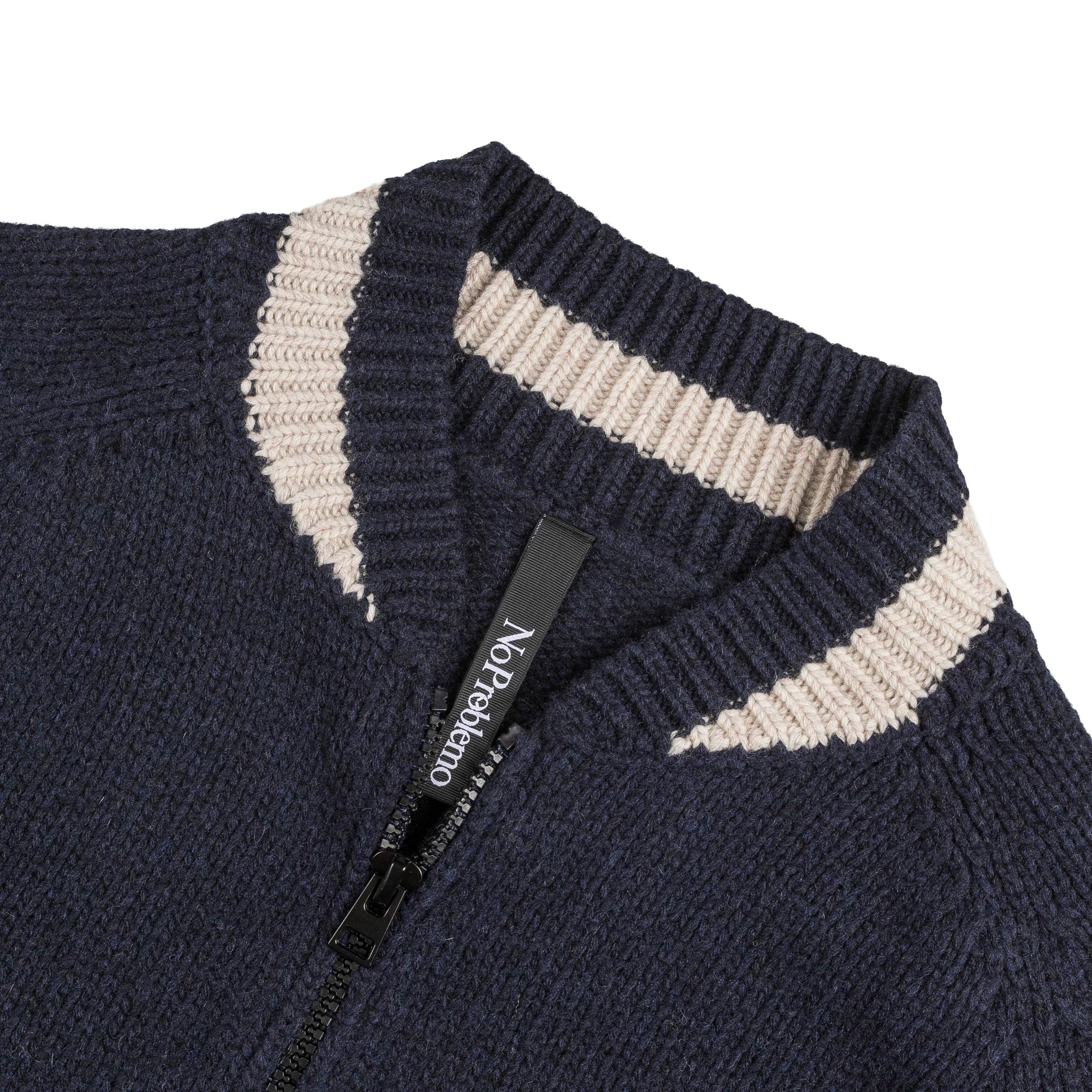 No Problemo NYP Varsity Zip Thru Knit - Image 3
