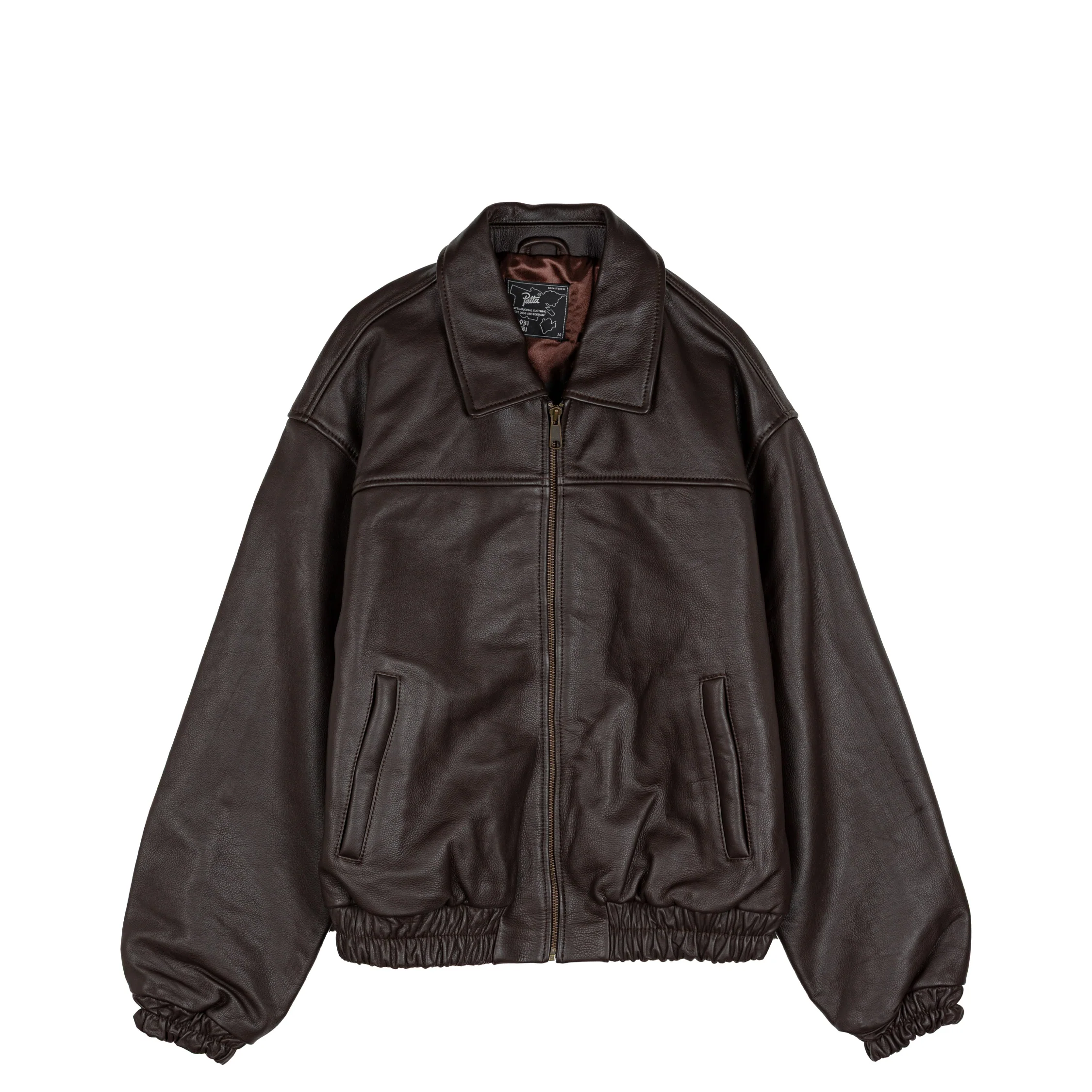 Patta Leather Bomber Jacket - Image 2