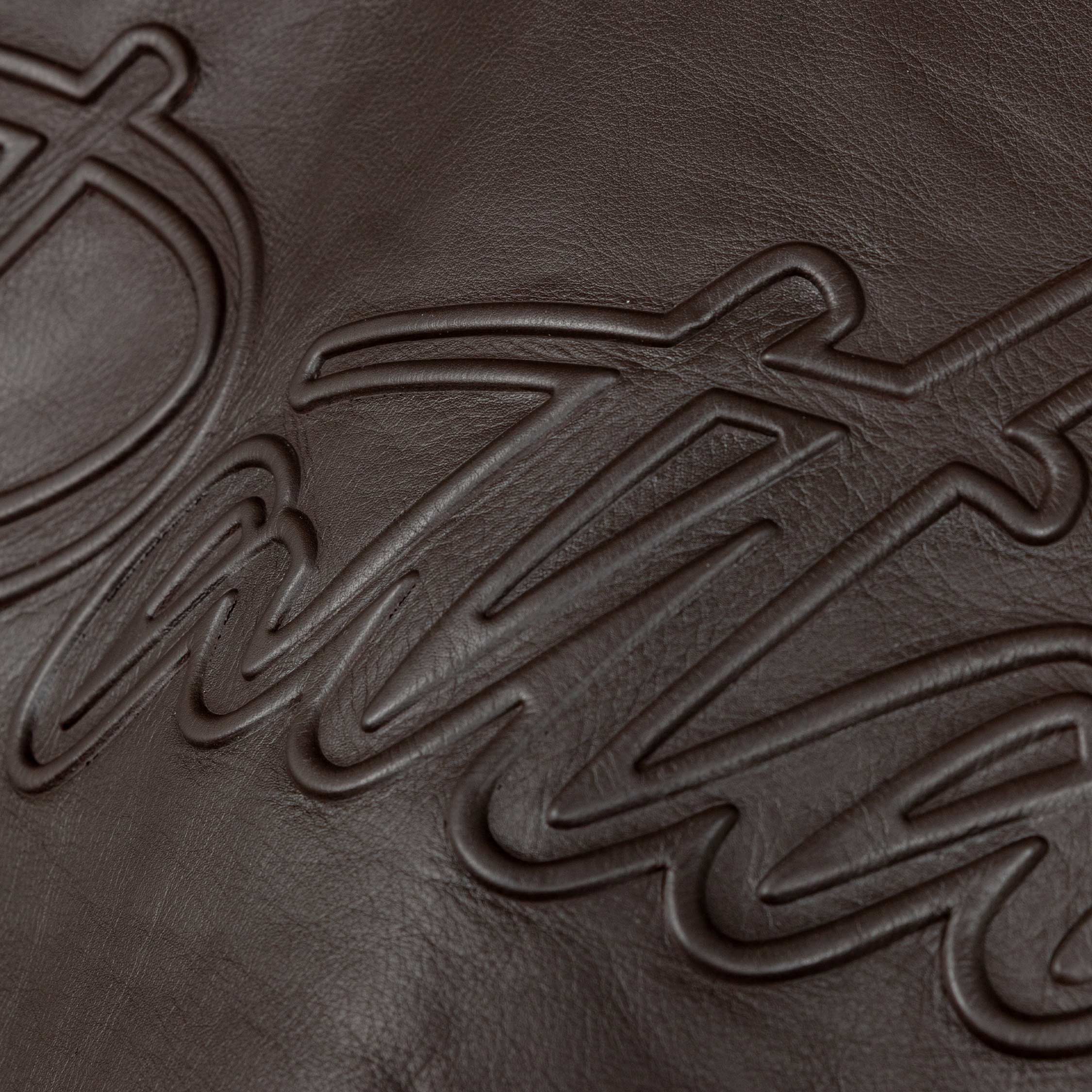 Patta Leather Bomber Jacket - Image 5