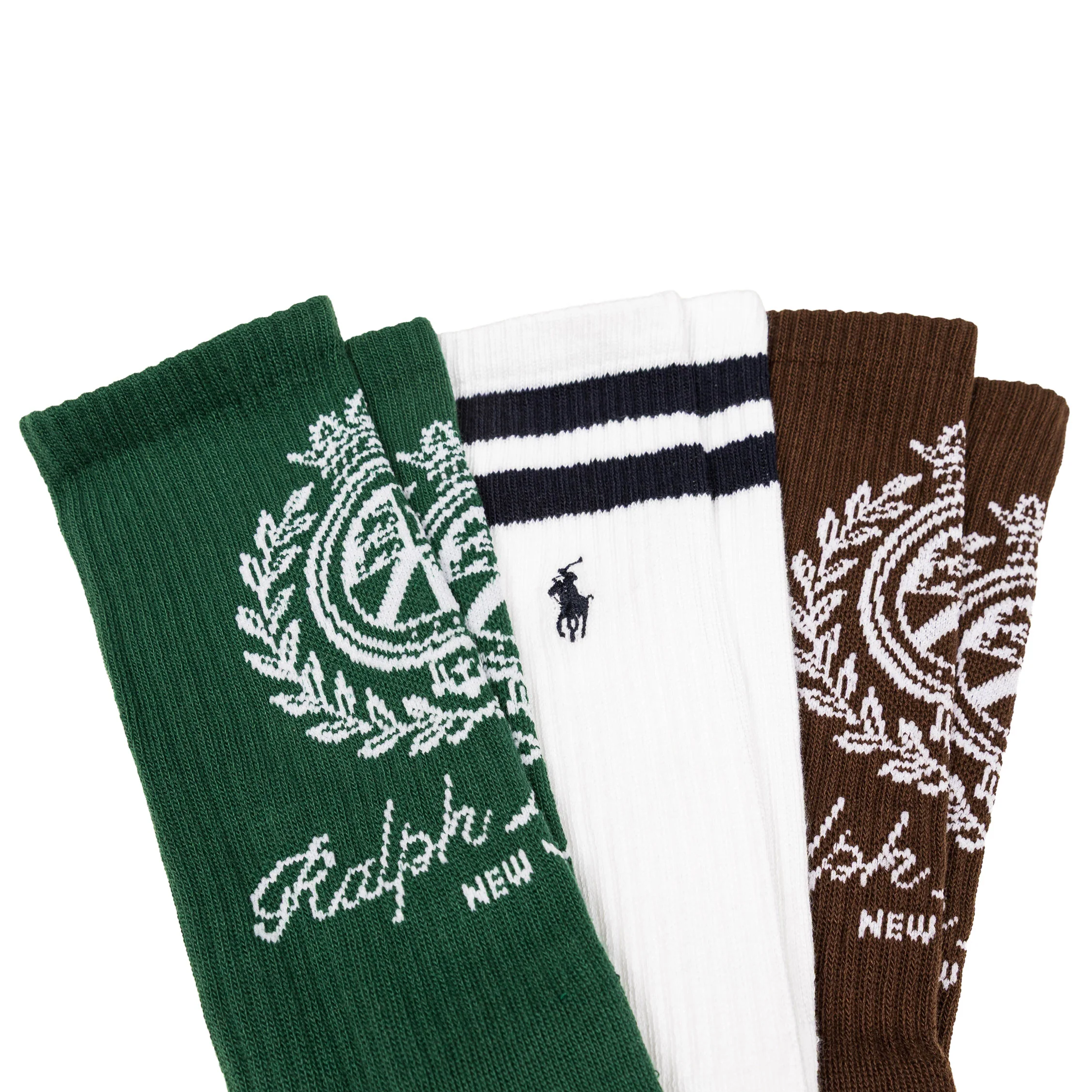 Polo Ralph Lauren Crest Crew Socks 6 Pack - Image 3