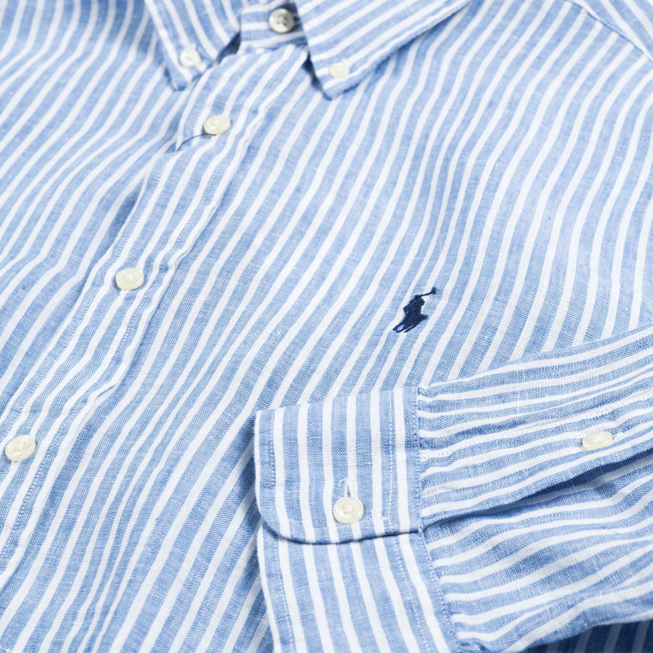 Polo Ralph Lauren Custom Fit Striped Linen Shirt - Image 3