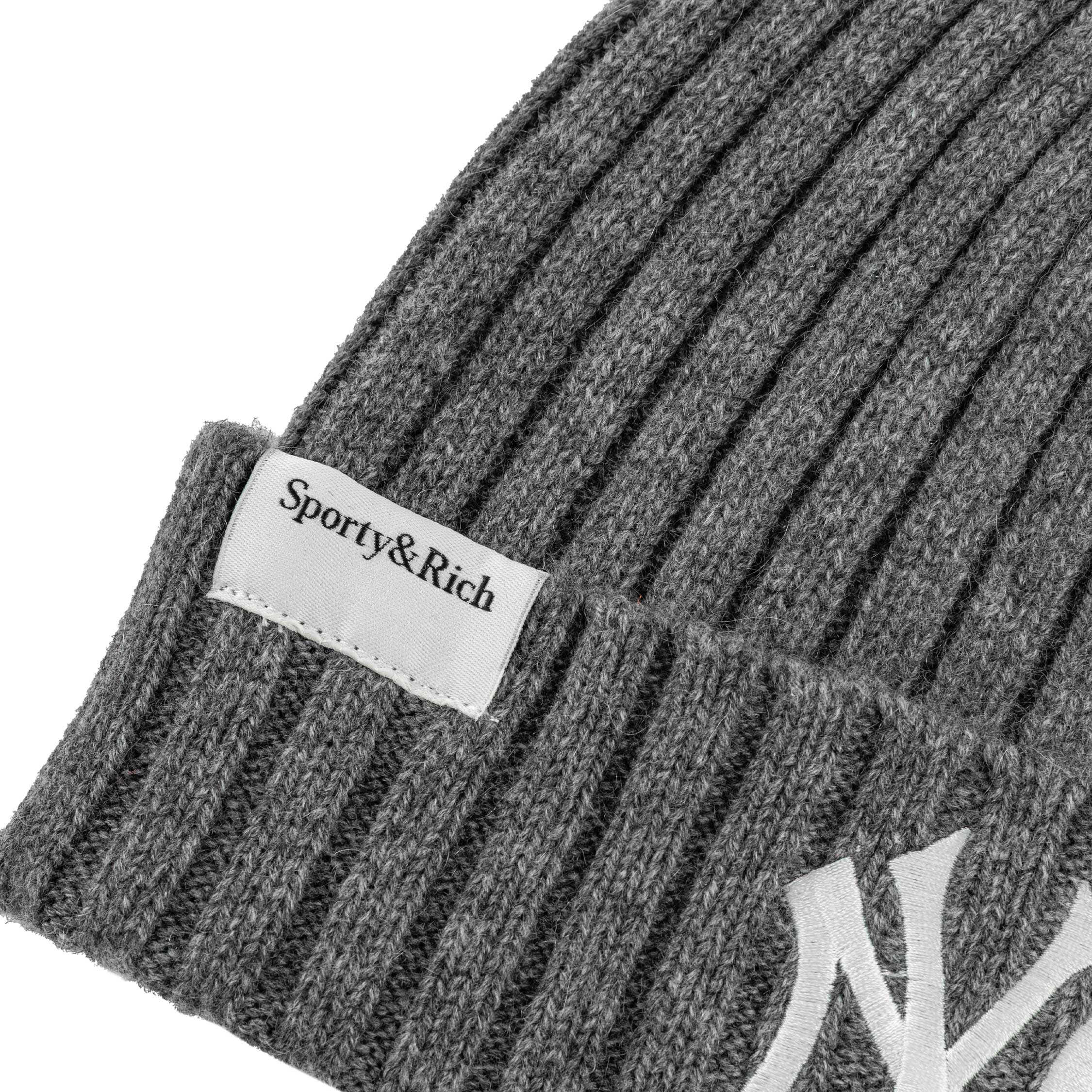 Sporty & Rich Heritage Yankees Serif Cashmere Beanie - Image 2