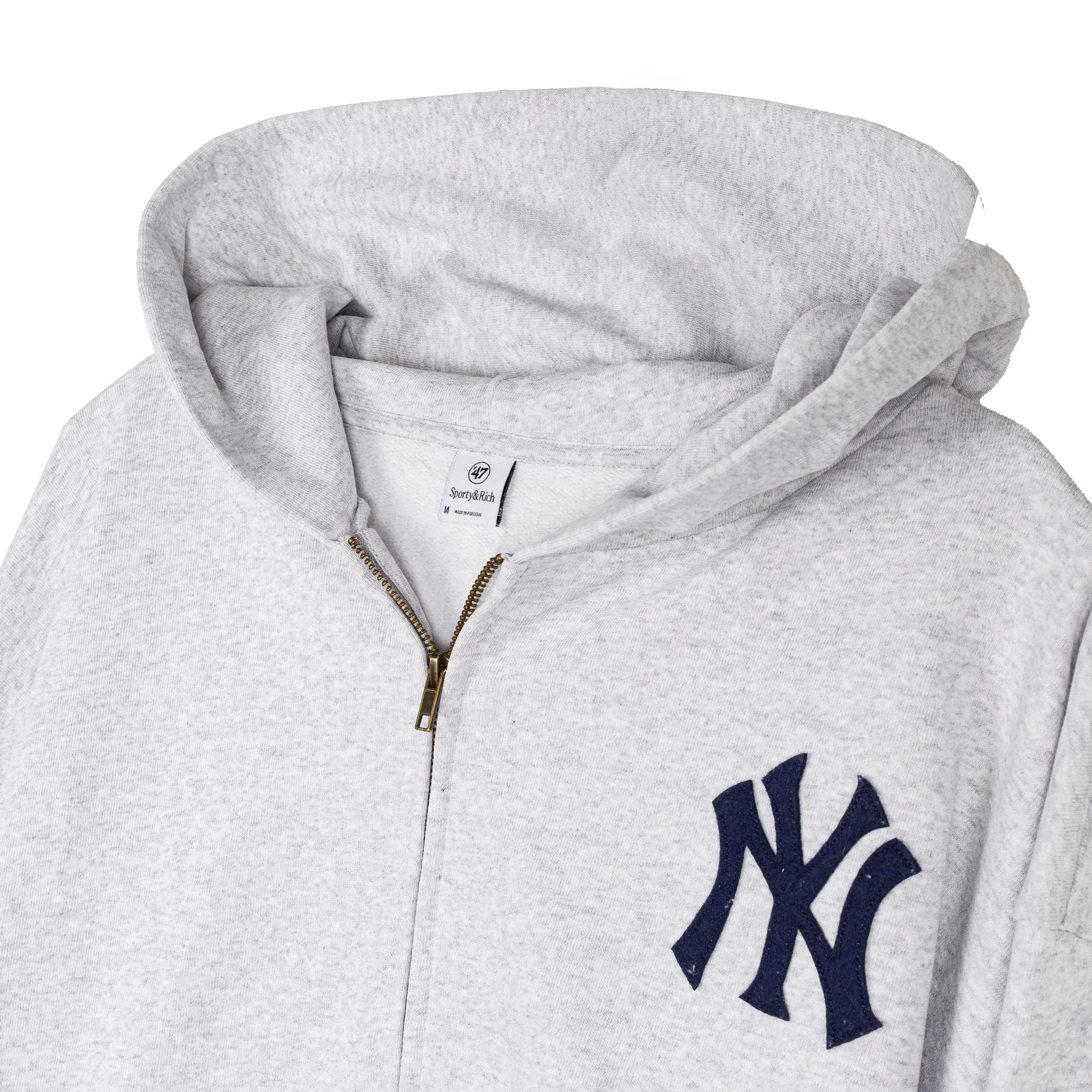 Sporty & Rich Heritage Yankees Serif Zip Hoodie - Image 2