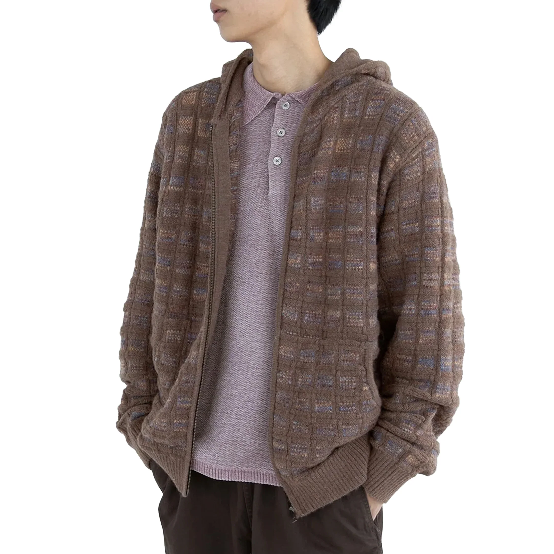thisisneverthat	Textured Knit Zip Hoodie - Image 4